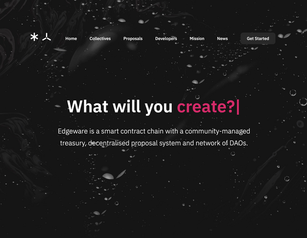 Edgeware launches decentrally-designed and publicly-funded website refresh.
